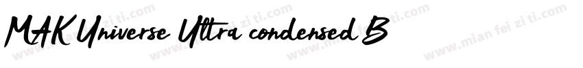 MAK Universe Ultra condensed Bold字体转换